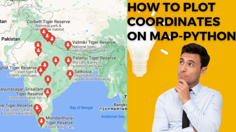 plot coordinates on map-python